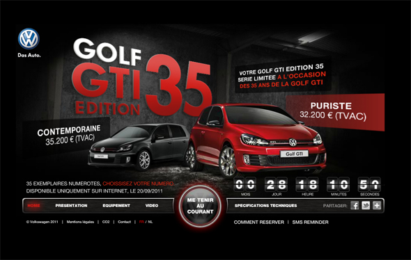 The exclusive Golf GTI 35 years